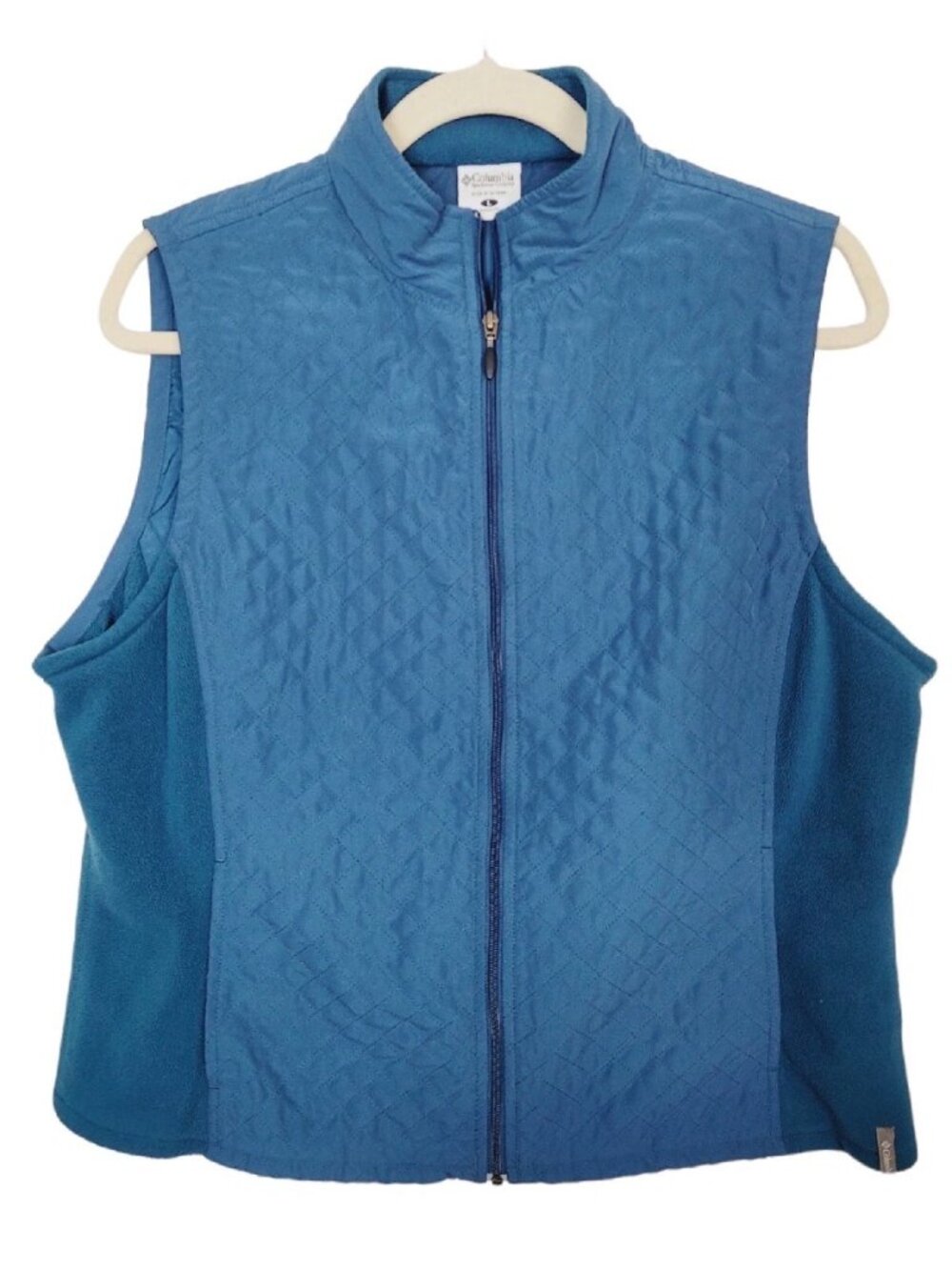 Columbia Women's Dark Teal Quilted Fleece Vest Size L
